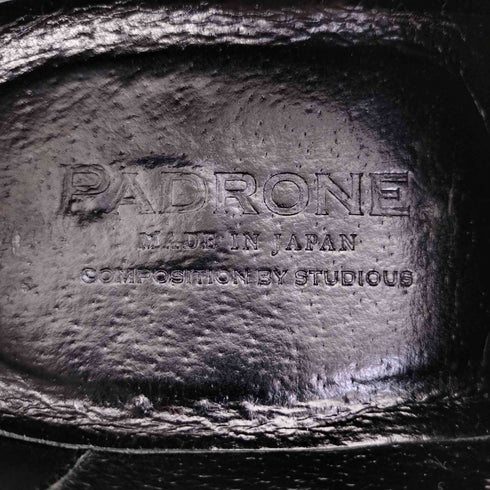 パドローネ PADRONE 別注ラバーソールプレーントゥシューズ メンズ