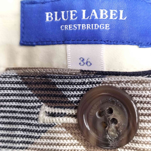 ブルーレーベルクレストブリッジ BLUE LABEL CRESTBRIDGE チェックフレアスカート レディース 36