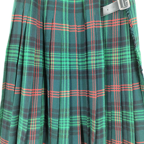 ザスコッチハウス The Scotch House スコットランド製 チェック ウール プリーツ ラップ キルトスカート レディース F:40