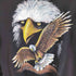HAZELWOOD 90s USA製 アニマルプリントスウェット 鷹 イーグル メンズ import:M