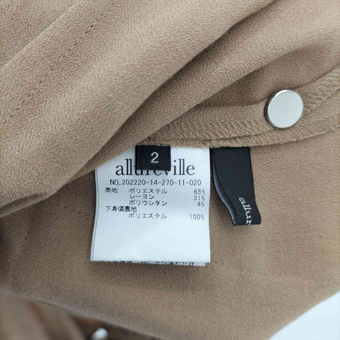 アルアバイル allureville ジョーゼットスラシュネックワンピース レディース JPN:2