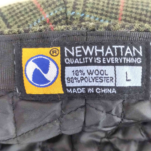 ニューハッタン NEWHATTAN チェック柄ウールハンチング メンズ