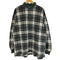 エディーバウアー Eddie Bauer 90s 白タグ チェック柄 長袖 鹿の子ポロシャツ 4B メンズ import:L