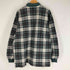 エディーバウアー Eddie Bauer 90s 白タグ チェック柄 長袖 鹿の子ポロシャツ 4B メンズ import:L