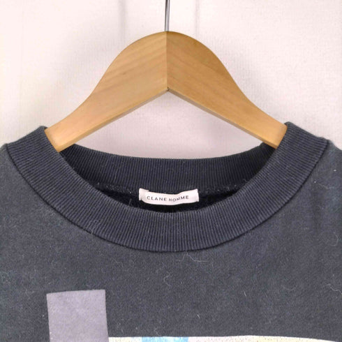 クラネオム CLANE HOMME 裏起毛 モザイクプリントスウェット メンズ JPN:1
