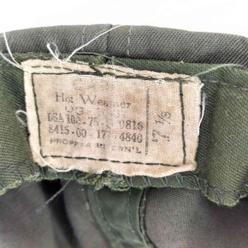 ユーエスアーミー U.S. ARMY 70S Vintage US Military Army Marines USMC Vietnam War Hat Cap OG 106 メンズ 7 1/3