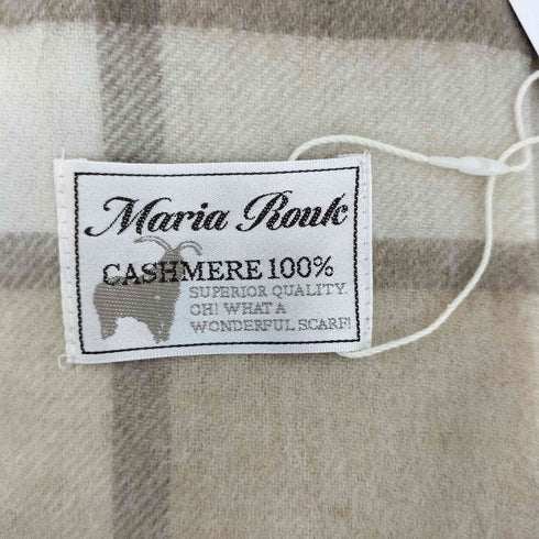 Maria Rouk カシミヤ100% チェック 大判ストール マフラー メンズ