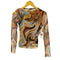 ザラ ZARA PRINTED MARBLE TULLE TOP プリント チュール トップス マルチカラー セカンドスキン レディース import:S