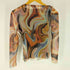 ザラ ZARA PRINTED MARBLE TULLE TOP プリント チュール トップス マルチカラー セカンドスキン レディース import:S