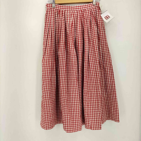 ユニクロイネスドラフレサンジュ UNIQLO INES DE LA FRESSANGE コットンツイルギャザースカート レディース 70
