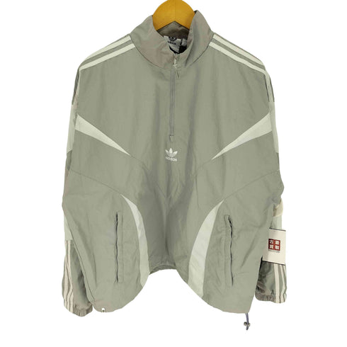 アディダスオリジナルス adidas Originals Oztradamus センターロゴ ハーフジップ ロゴ プリント サイドライン ウインド ブレーカー ジャージ レディース JPN:L