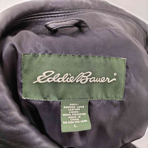エディーバウアー Eddie Bauer 羊革 ラムレザーダブルジップジャケット メンズ JPN:L