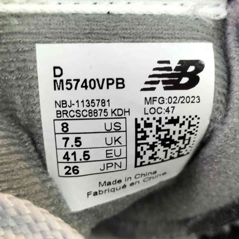 ニューバランス NEW BALANCE M5740VPB ローカット スニーカー メンズ US:8