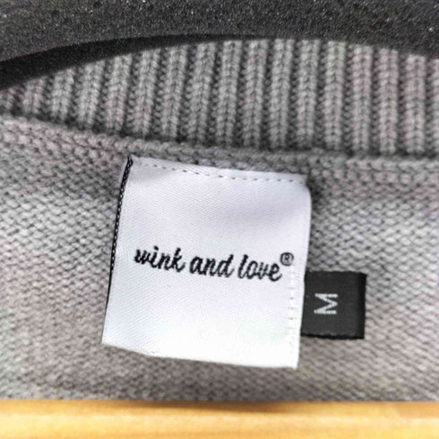 WINK AND LOVE ワンポイント刺繍 ニットベスト レディース JPN:M