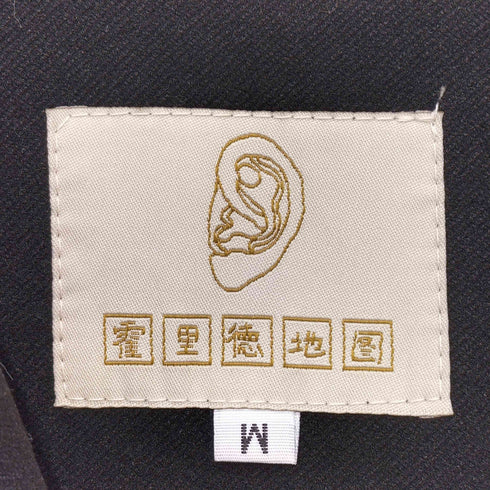 霍里徳地図 アート刺繍 ノーカラー ギャザー コート レディース JPN:M
