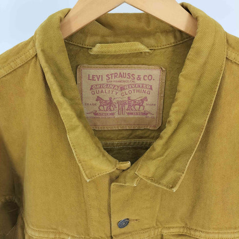 リーバイス Levis 90S USA製 デカパッチ 裏ボタン303 刻印 先染め 70598-0833 デニム トラッカージャケット 1992年製 メンズ import:XL