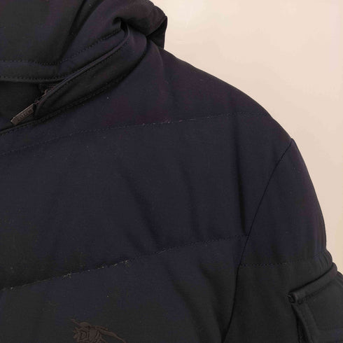 バーバリーブラックレーベル BURBERRY BLACK LABEL ロゴ刺繍 ダウンジャケット メンズ import:M