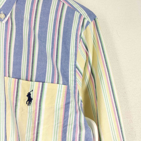 ポロラルフローレン POLO RALPH LAUREN CLASSIC FIT カラフルストライプBD L/S シャツ メンズ import:XS