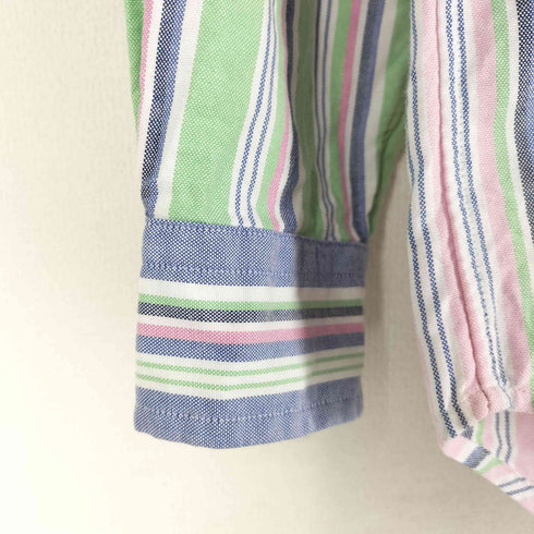 ポロラルフローレン POLO RALPH LAUREN CLASSIC FIT カラフルストライプBD L/S シャツ メンズ import:XS