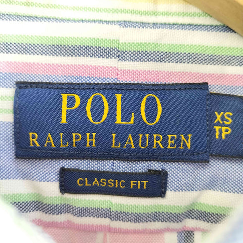 ポロラルフローレン POLO RALPH LAUREN CLASSIC FIT カラフルストライプBD L/S シャツ メンズ import:XS