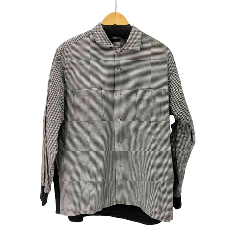 ワイズフォーメン Ys for men 90s-00s 茶タグ 異素材切替 チェック長袖シャツ メンズ