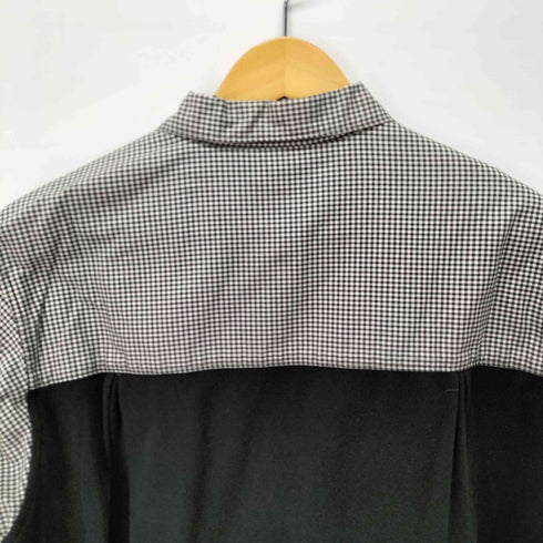 ワイズフォーメン Ys for men 90s-00s 茶タグ 異素材切替 チェック長袖シャツ メンズ
