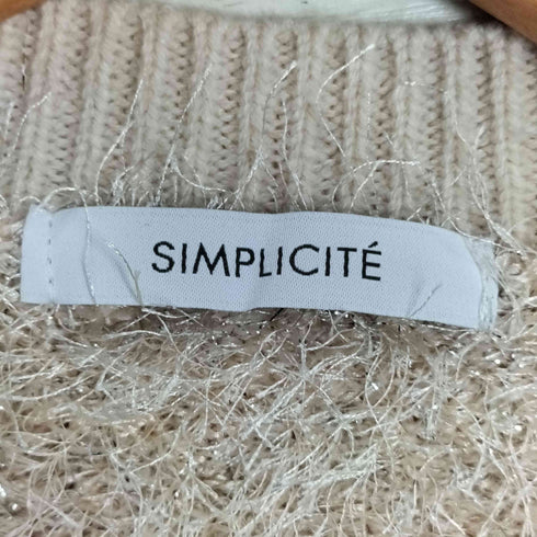 シンプリシテェ SIMPLICITE ラメニットドッキングチュニック レディース