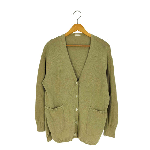 コムアーチ comm arch HAND FRAMED CO.LINEN C/D コットンリネンカーディガン レディース
