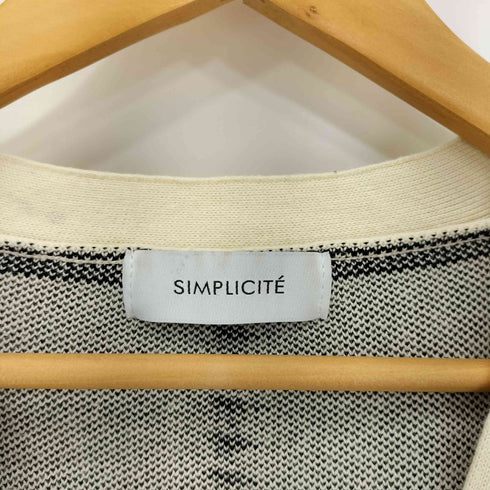 シンプリシテェ SIMPLICITE ニット WジャガードVカーディガン レディース