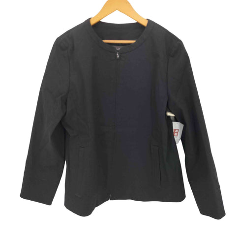 エディーバウアー Eddie Bauer ジップアップ ノーカラージャケット レディース PL