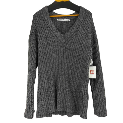 アレキサンダーワン Alexander Wang バックピンデザインVネックニット レディース JPN:S