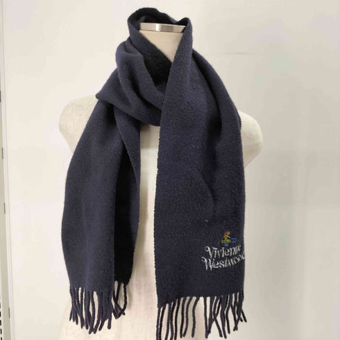ヴィヴィアンウエストウッドアクセサリー Vivienne Westwood Accessories ウール100%刺繍マフラー メンズ