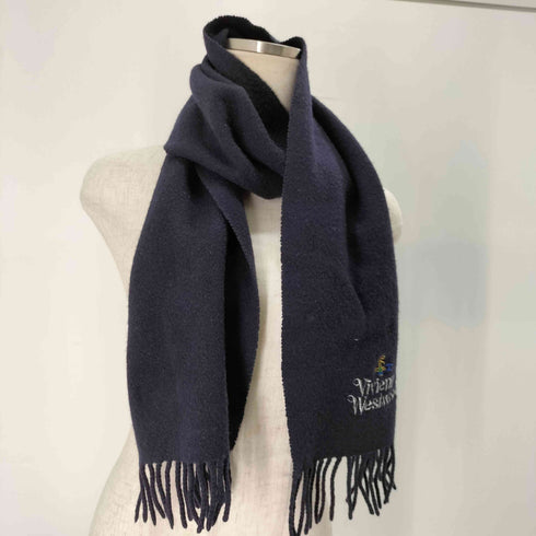 ヴィヴィアンウエストウッドアクセサリー Vivienne Westwood Accessories ウール100%刺繍マフラー メンズ