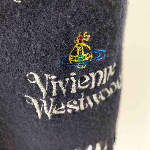 ヴィヴィアンウエストウッドアクセサリー Vivienne Westwood Accessories ウール100%刺繍マフラー メンズ