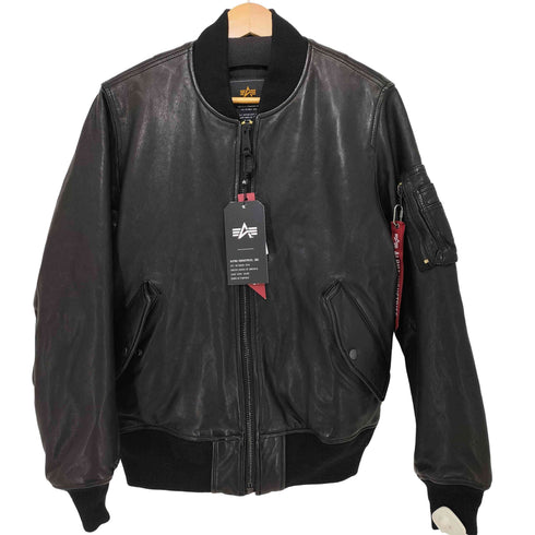 アルファ ALPHA MA1 SHEEP SKIN 革ジャン フライトジャケット メンズ import:L