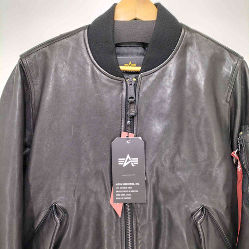アルファ ALPHA MA1 SHEEP SKIN 革ジャン フライトジャケット メンズ import:L