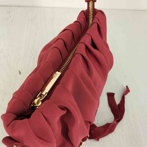 ランバンオンブルー LANVIN en Bleu ギャザー チェーン ショルダー バッグ レディース