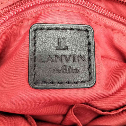ランバンオンブルー LANVIN en Bleu ギャザー チェーン ショルダー バッグ レディース