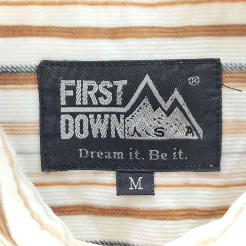 ファーストダウン FIRST DOWN ストライプ 細畝コーデュロイシャツ メンズ JPN:M