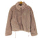 EZEK PROJECT Rabbit fur jacket ロゴ プレート スタンドカラー ラビットファー ジャケット レディース JPN:M