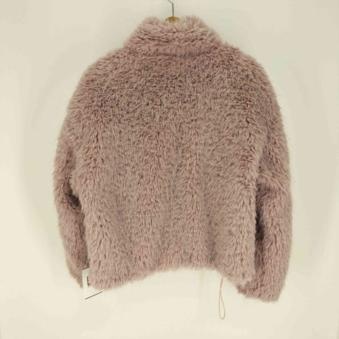 EZEK PROJECT Rabbit fur jacket ロゴ プレート スタンドカラー ラビットファー ジャケット レディース JPN:M
