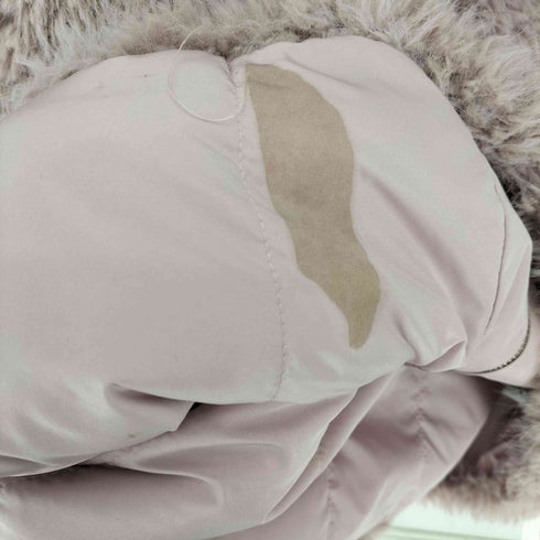 EZEK PROJECT Rabbit fur jacket ロゴ プレート スタンドカラー ラビットファー ジャケット レディース JPN:M