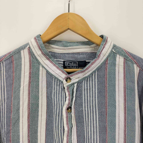 ポロバイラルフローレン Polo by RALPH LAUREN regent classic fit マルチストライプ バンドカラーシャツ メンズ JPN:XL