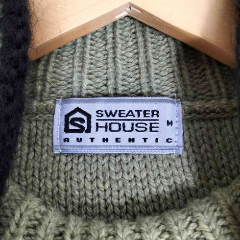 SWEATER HOUSE スペイン製 モヘア混 アクリルウール モックネック ニット レディース import:M