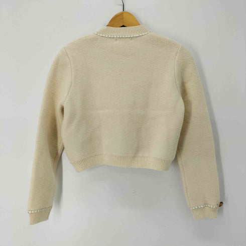 knit mix パールボタンノーカラーニットジャケット レディース JPN:S
