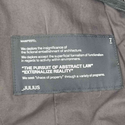 セブンユリウス _7 JULIUS 2008AW シープレザー ガスマスク レザー シングルライダースジャケット メンズ JPN:1