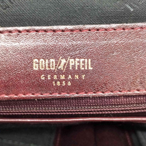 GOLD PFEIL エンボスロゴレザーハンドバッグ レディース