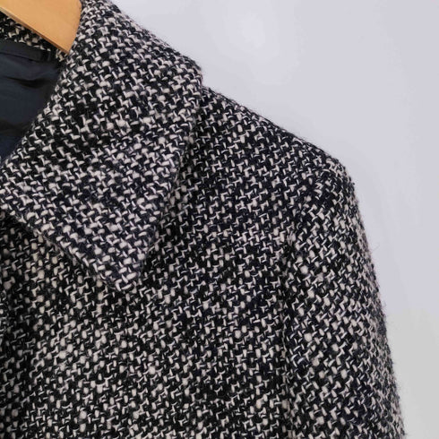 アクアスキュータム AQUASCUTUM 3ポケット ウール ナイロン ツイード ステンカラーコート レディース 6F