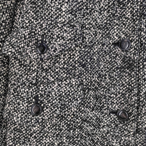 アクアスキュータム AQUASCUTUM 3ポケット ウール ナイロン ツイード ステンカラーコート レディース 6F