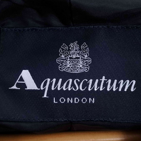 アクアスキュータム AQUASCUTUM 3ポケット ウール ナイロン ツイード ステンカラーコート レディース 6F